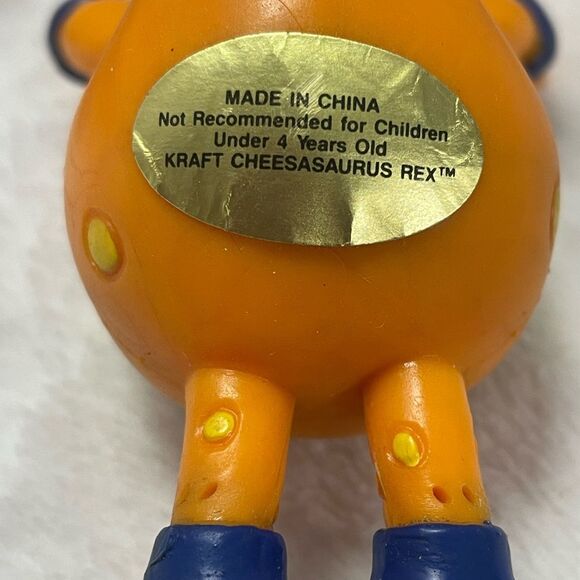 4 CHEESASAURUS REX Dinosaur Vintage Kraft Bendy Figure Lot Toy Mac N Cheese 1991 - Picture 6 of 7